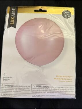 24” Dusty Rose Pink Latex Balloon Pack - 4 Count - Helium Quality